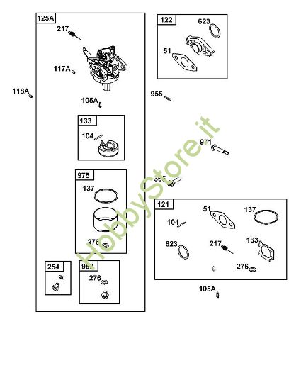 C - GRUPPO CARBURATORE B&S - 10 €¦ 100602-0036-H5 brand Stihl